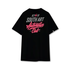Футболка оверсайз «Automotive Club» Carbon Black/Pink