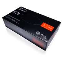 Перчатки нитриловые Nitrylex Black в асс. Черные (100 шт)