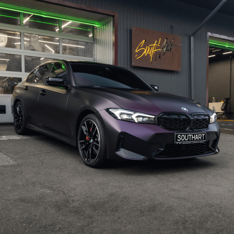 Захисна кольорова поліуретанова плівка Kybertane Matte Black Purple KAC128